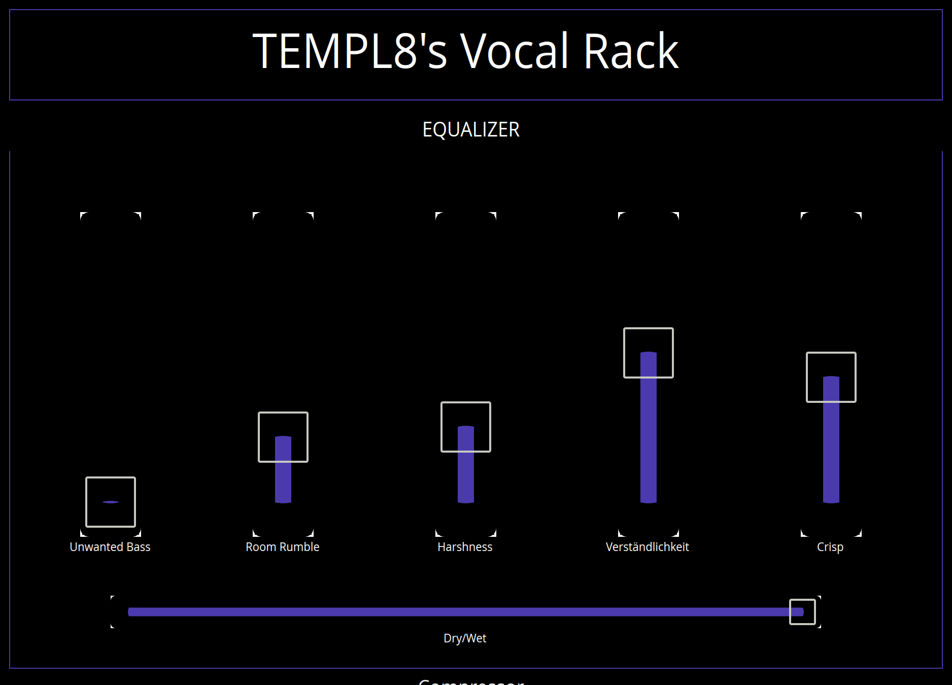 TEMPL8s Vocal-Rack (All in One) - EQundUeberschrift